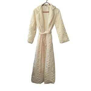 VTG Barbizon's Quilted Spa Satin Robe Housecoat Belted Comfy Loungewear READ